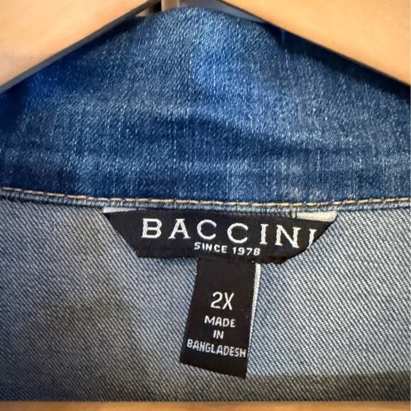 Women’s Classic Blue Baccini Two-Tone Denim Jacket-Size 2X-Plus Size‎ - Picture 5 of 7